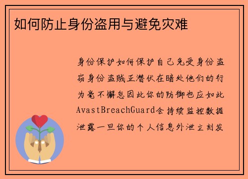 如何防止身份盗用与避免灾难